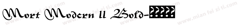 Mort Modern 11 Bold字体转换